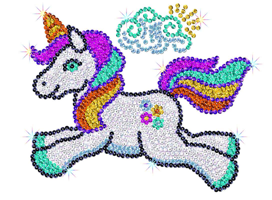 Sequin-Art Junior Paillettenbild Einhorn 1701